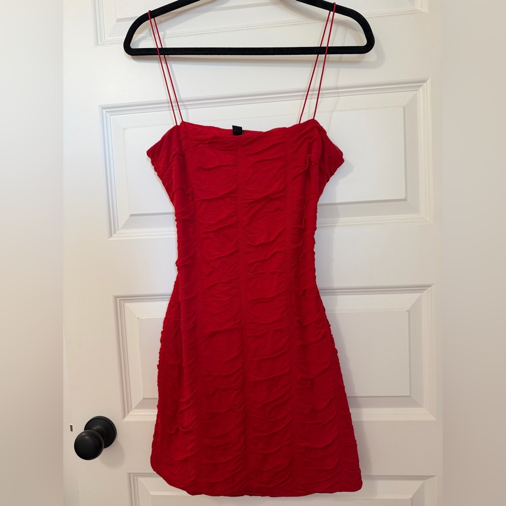 Windsor Red Textured Mini Dress